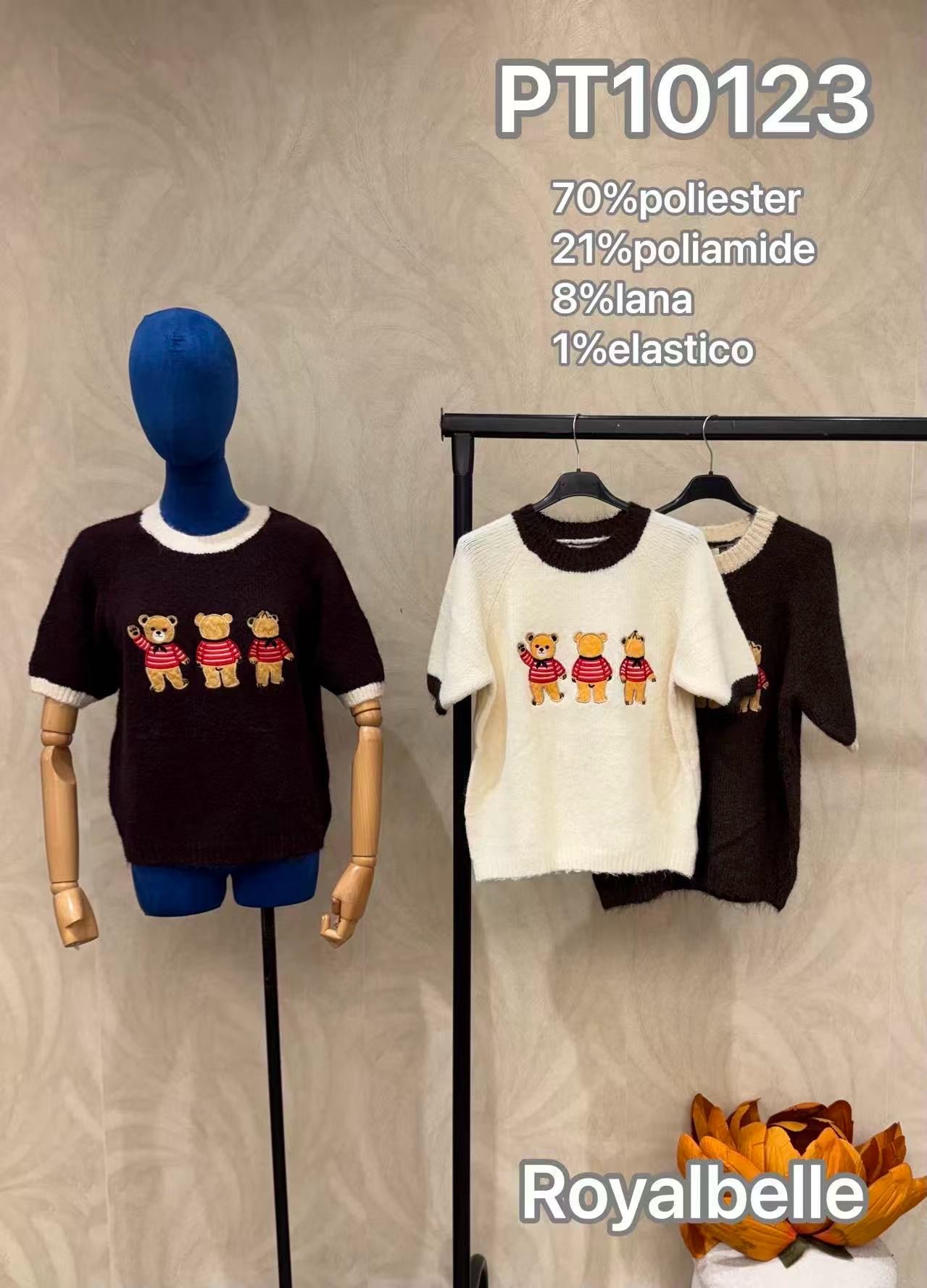 Kurzer Pullover mit Stickerei