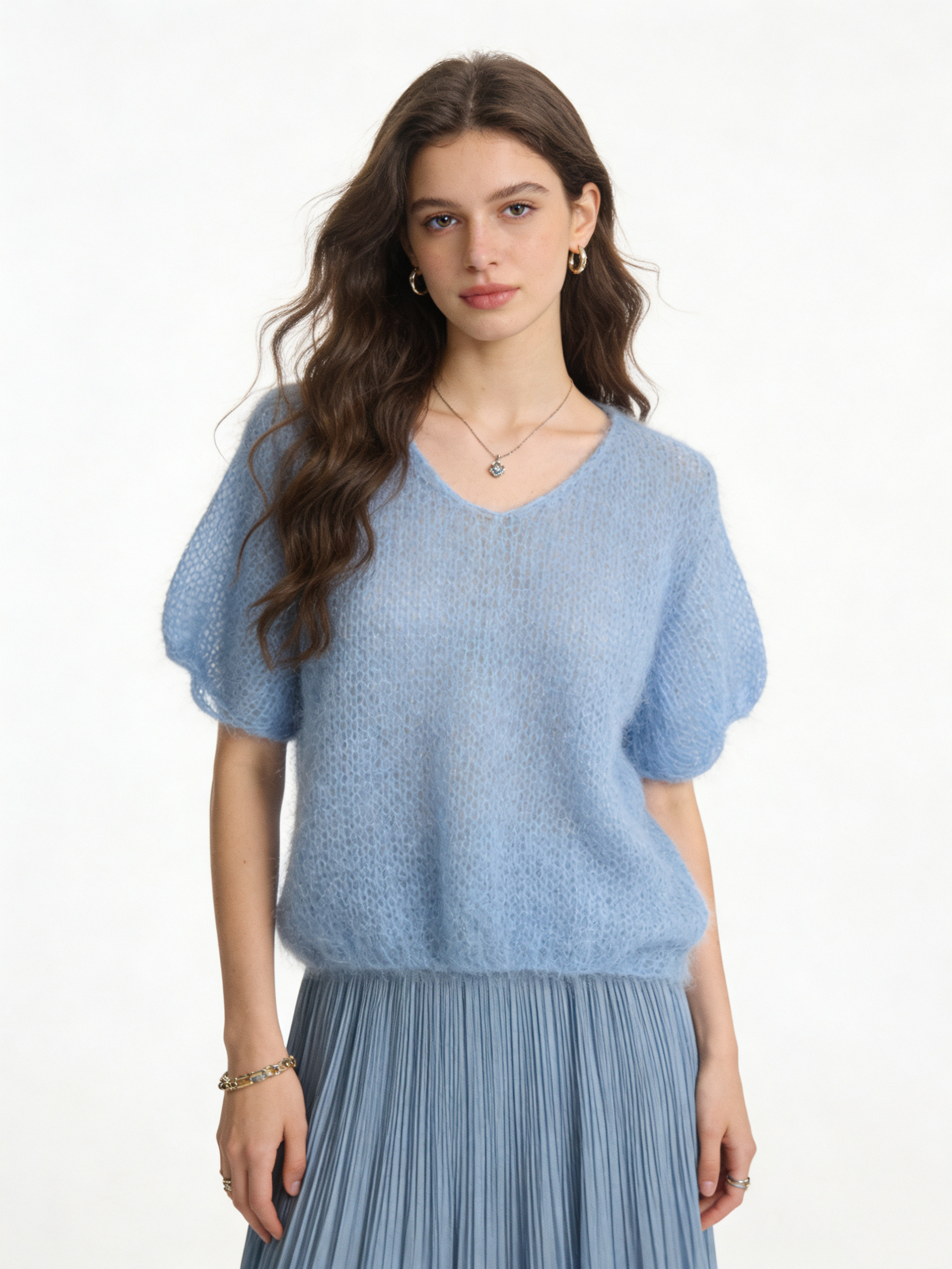Lockerer V‑Neck Pullover