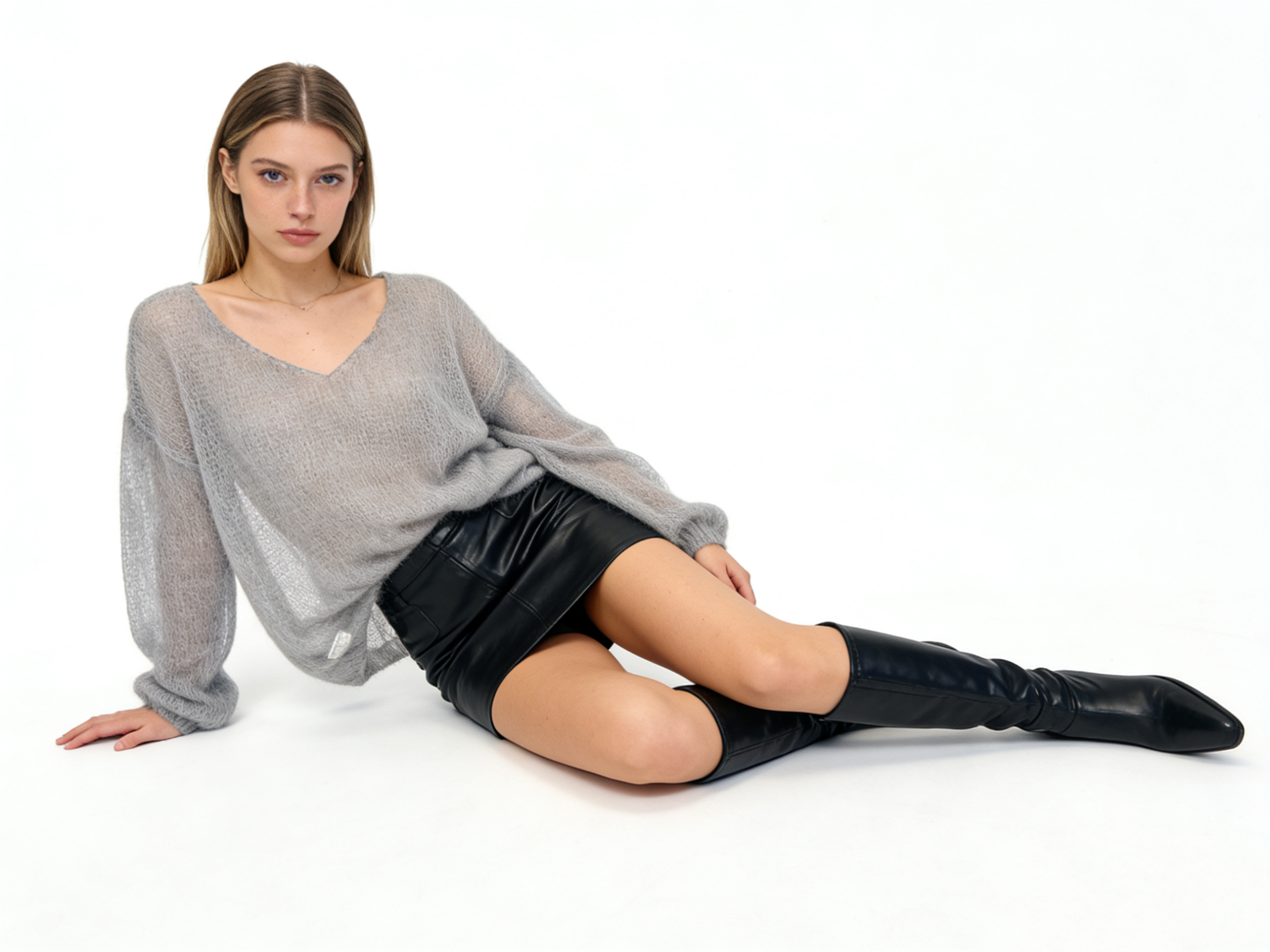 Lockerer V‑Neck Pullover