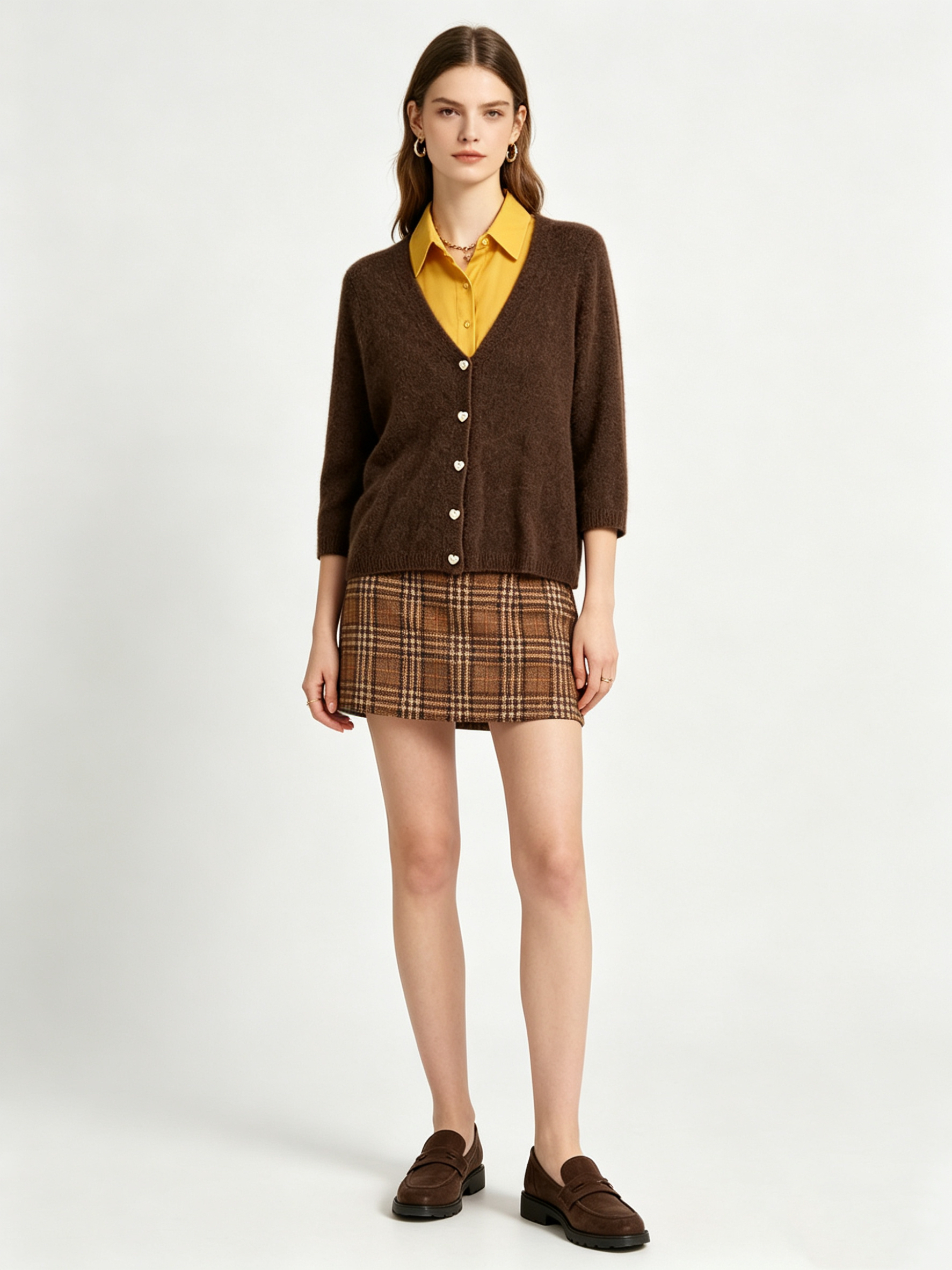 Regular Cardigan mit V‑Ausschnitt