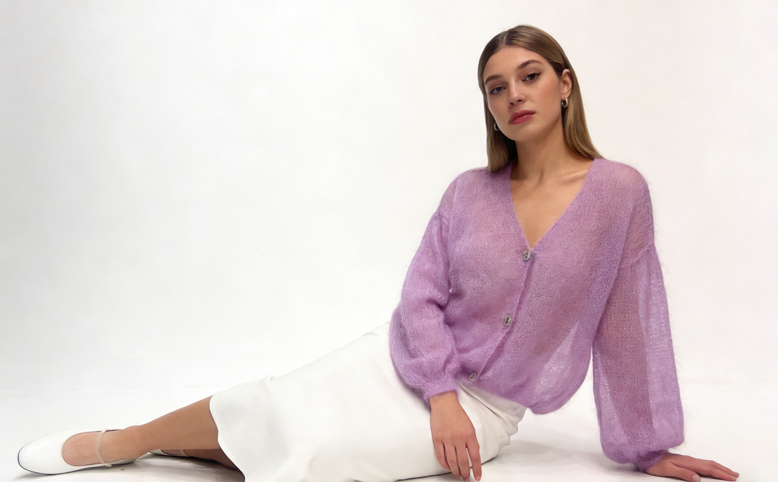 Lässiger Cardigan mit V‑Ausschnitt