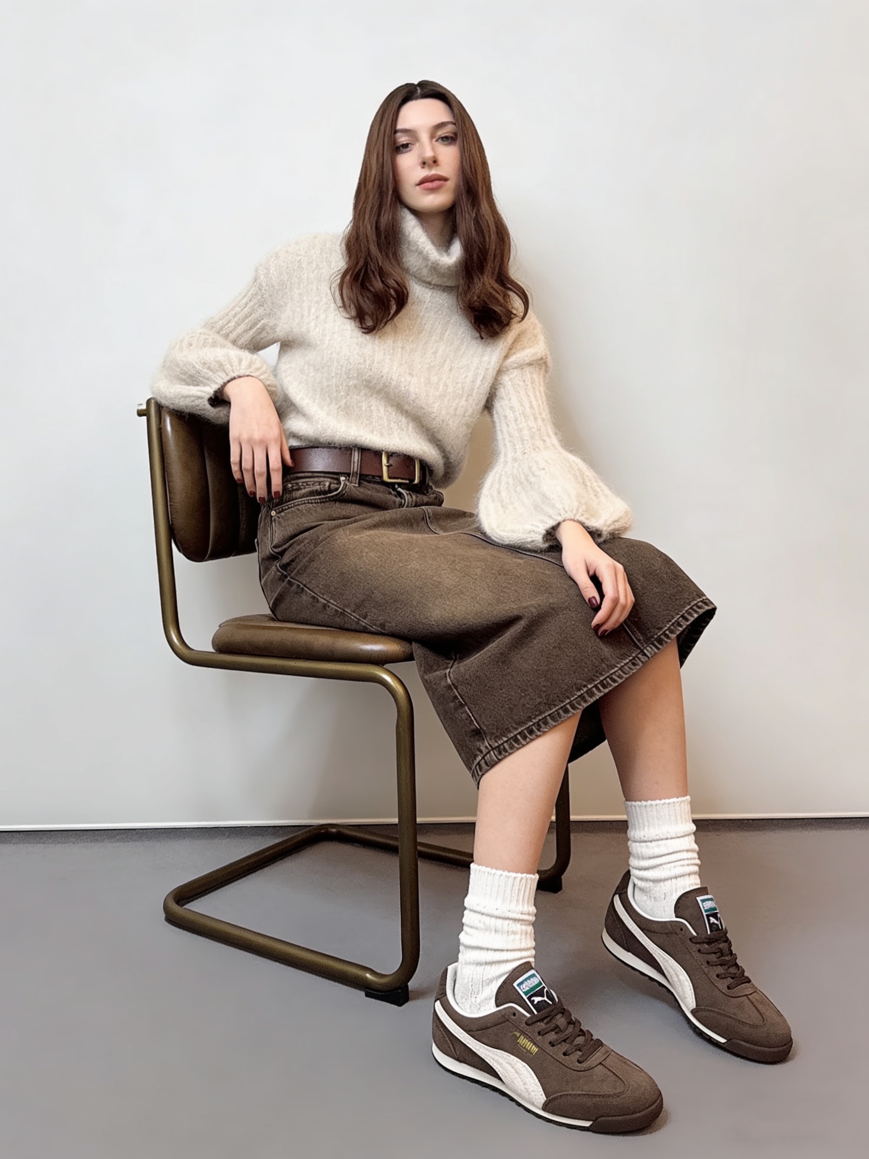 Oversize Pullover mit Rollkragen