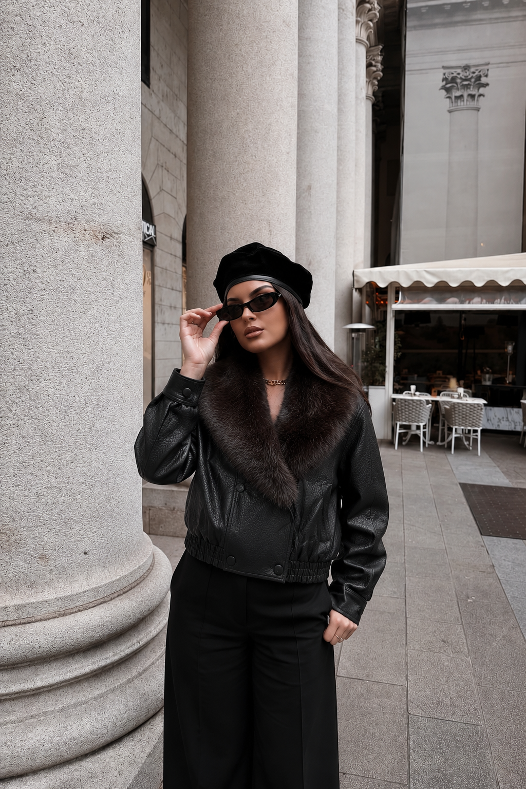 Regular-Jacke mit Kragen
