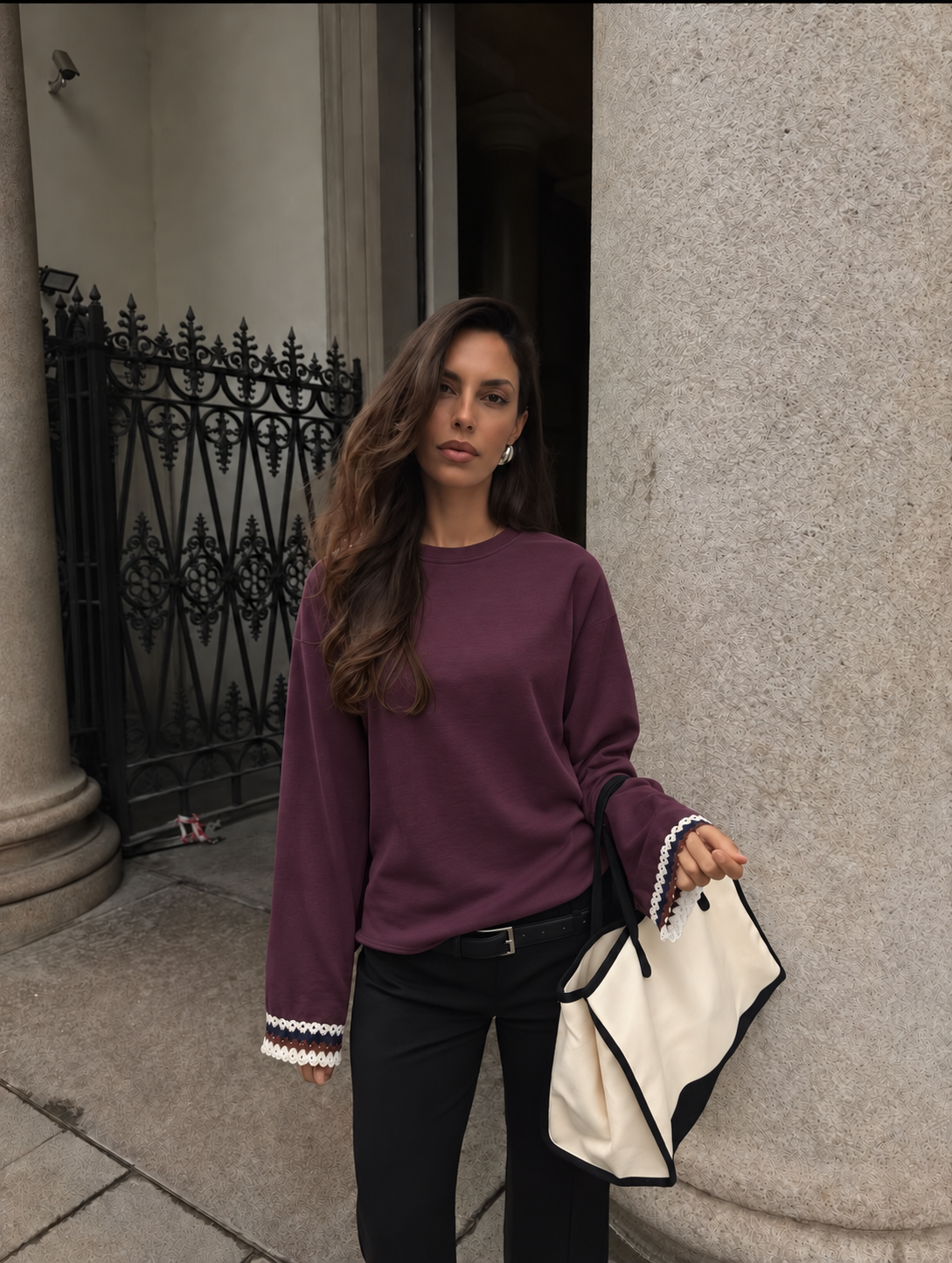 Sweatshirt im Loose-Fit mit Rundhalsausschnitt