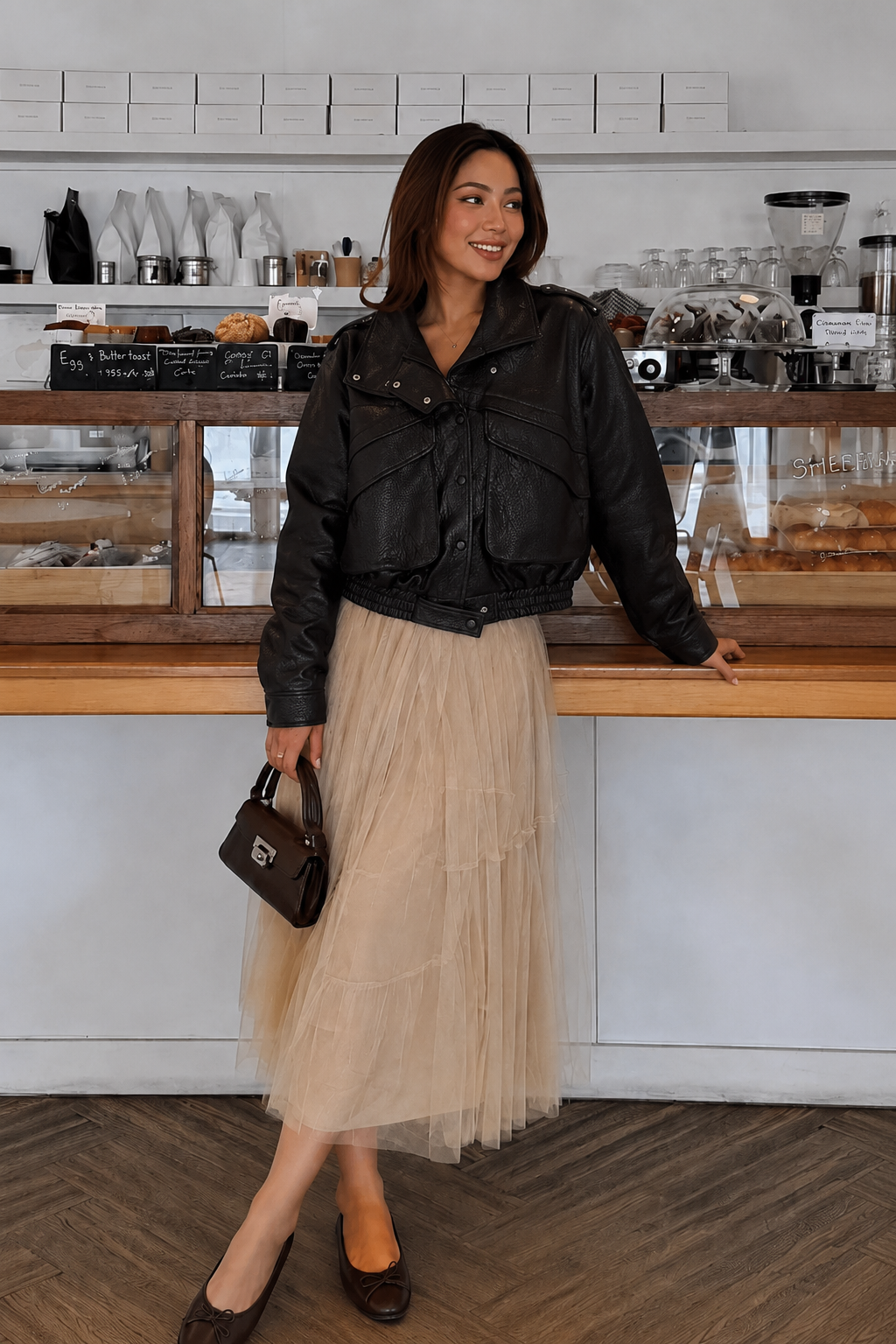 Oversize-Jacke mit Hemdkragen