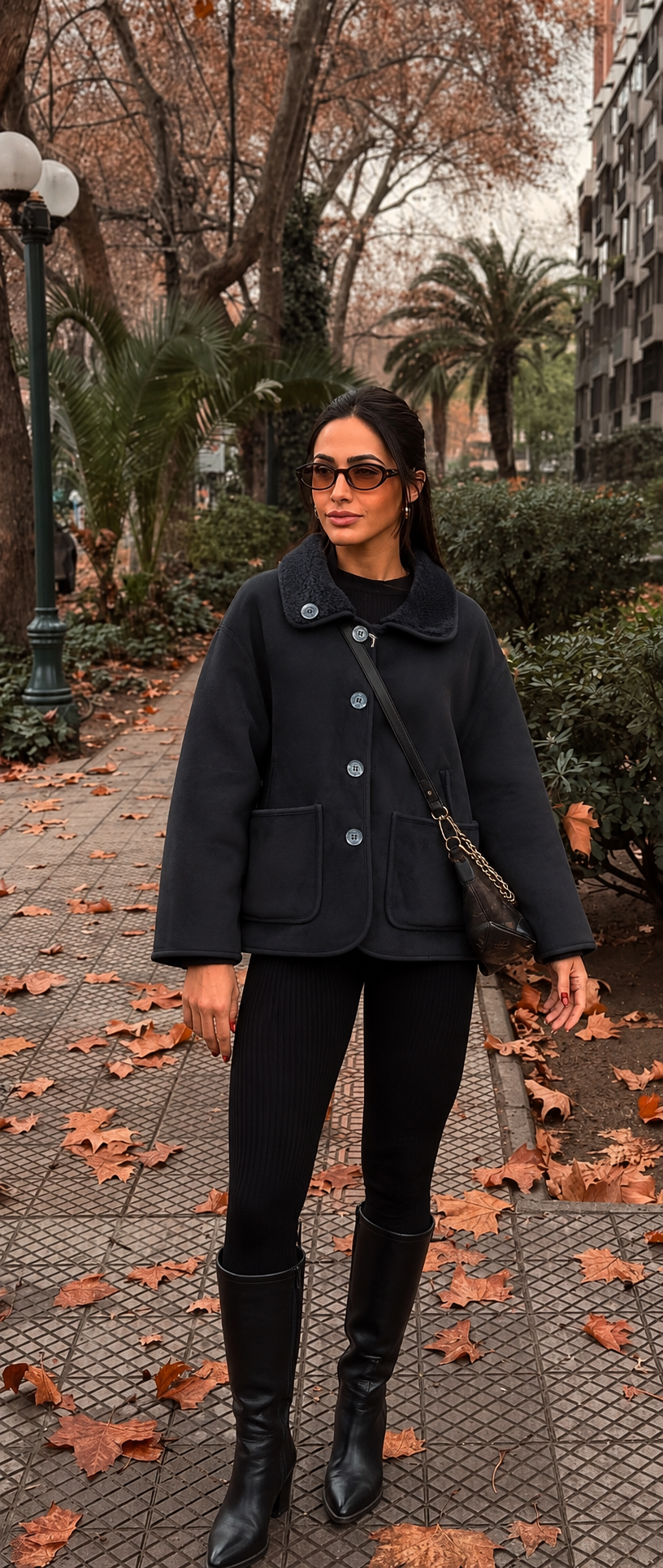 Oversize-Jacke mit Hemdkragen
