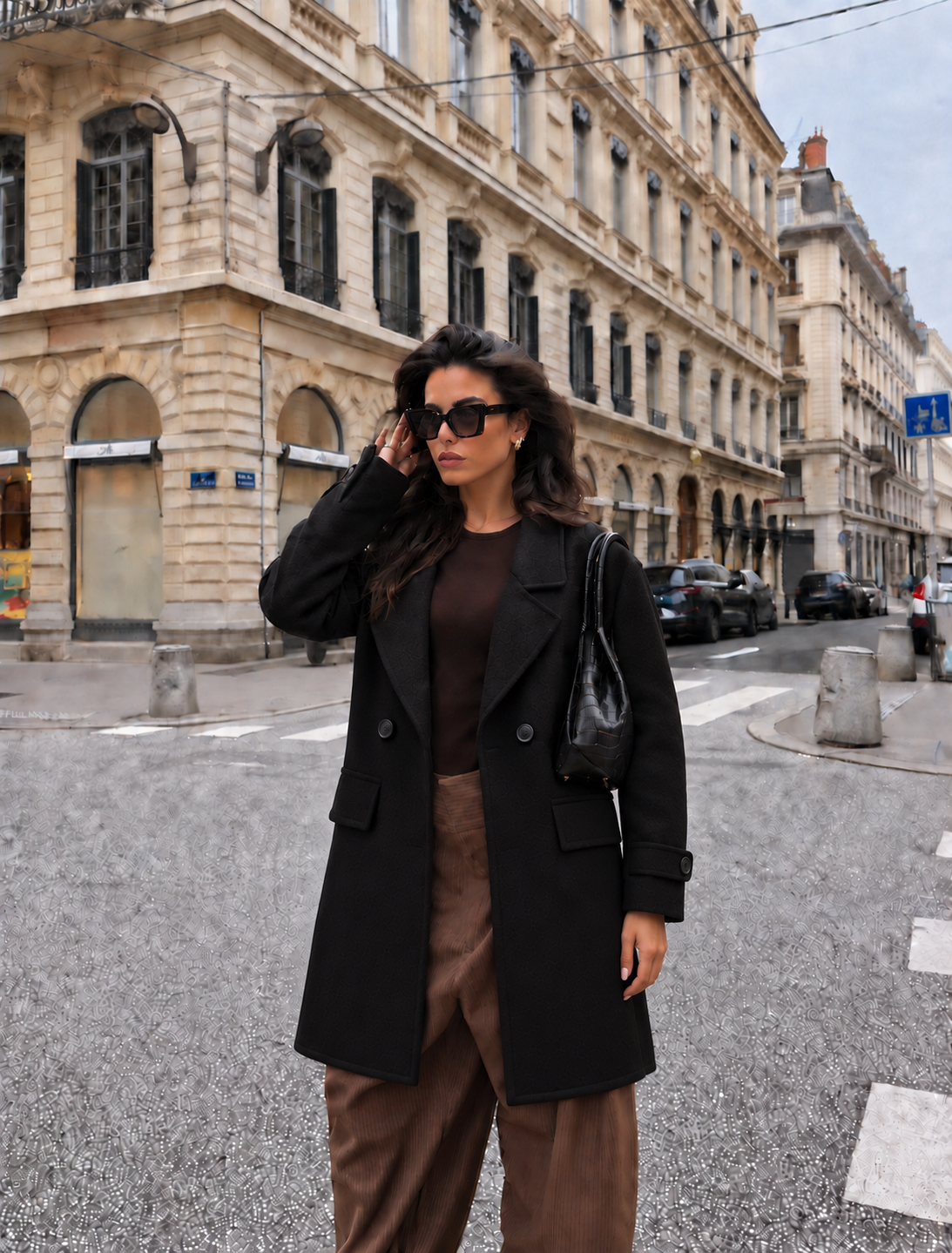 Oversize-Mantel mit Revers