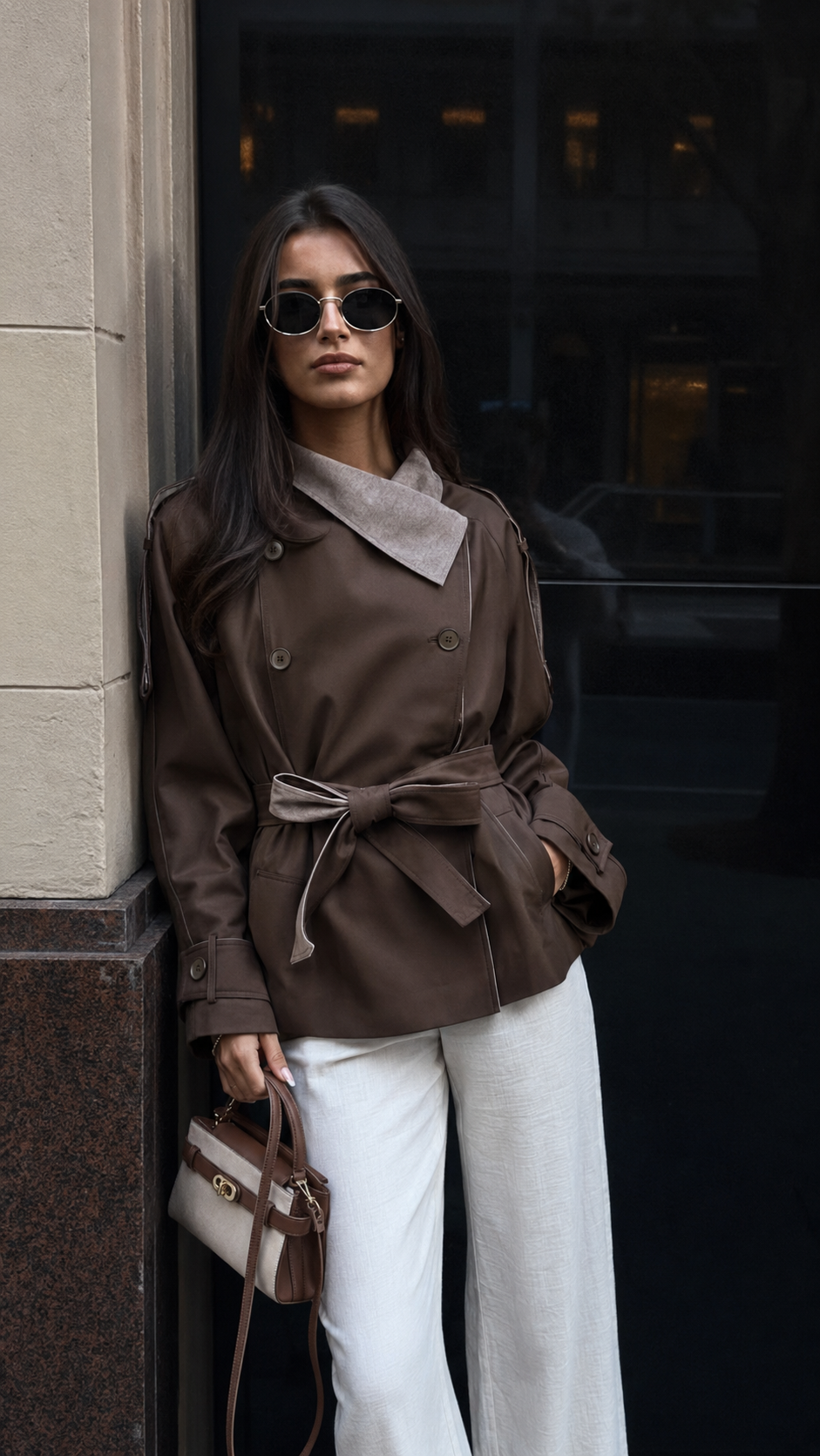 Taillierter Blazer mit Gürtel