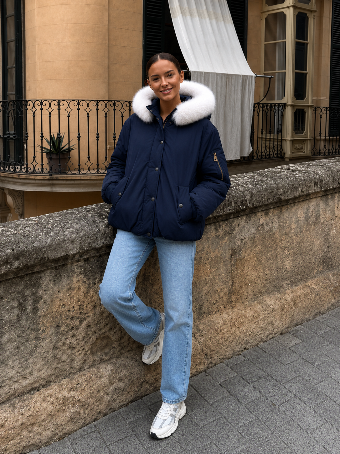 Bomberjacke mit Kapuze