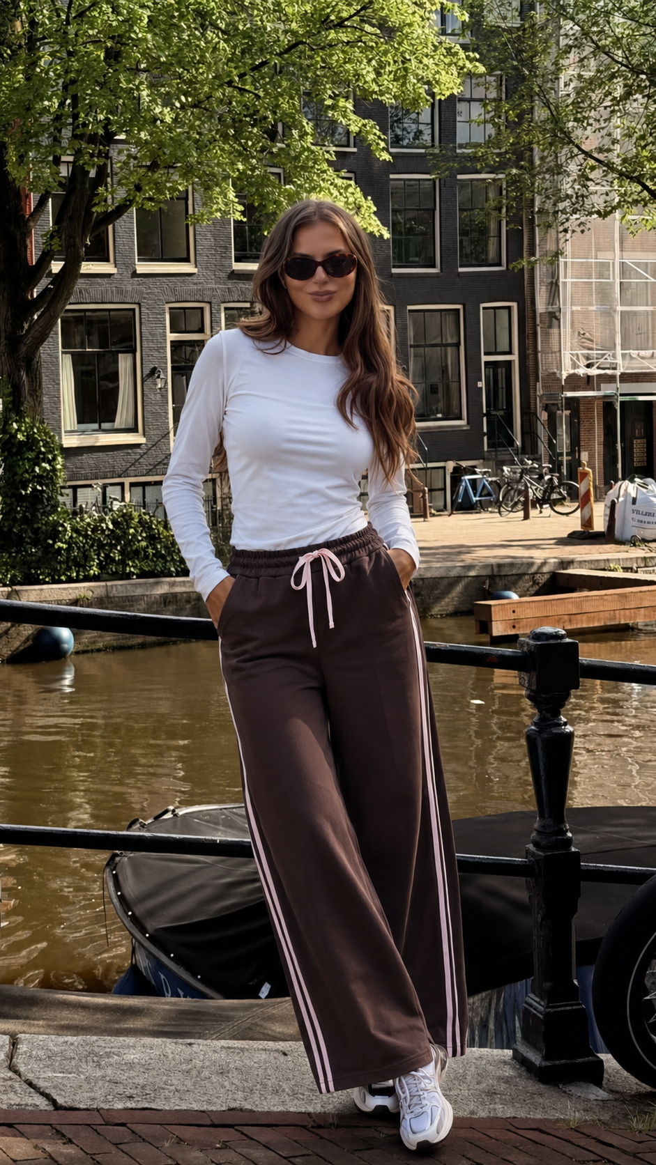Wide-Leg Hose mit Kordelzug