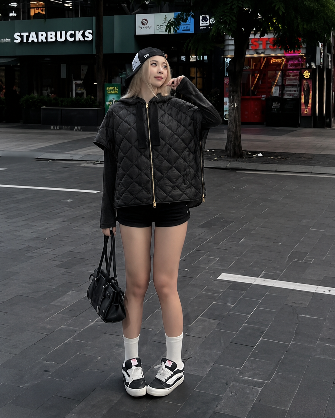 Oversize-Jacke mit Kapuze