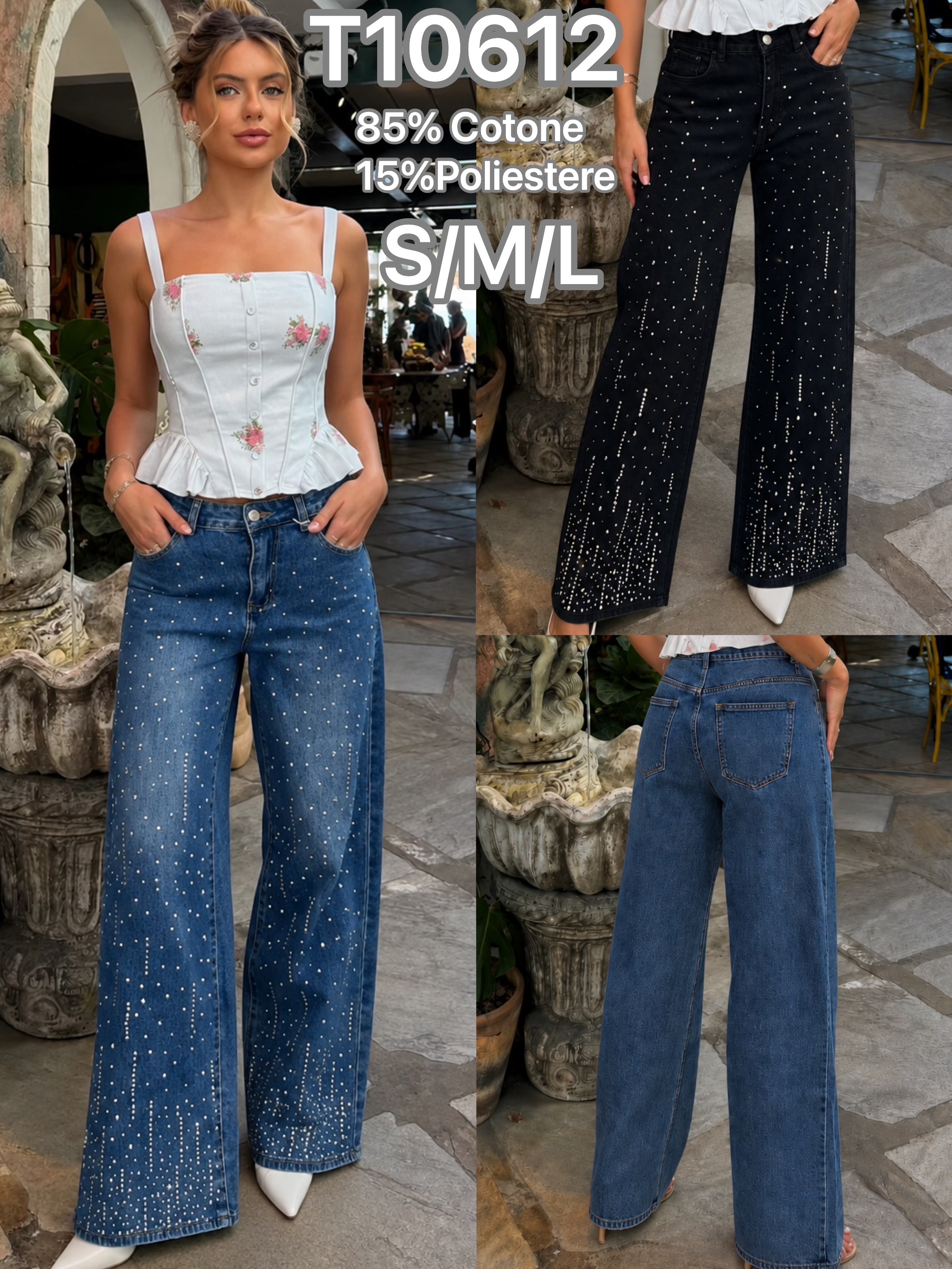 High-Waist Schlagjeans