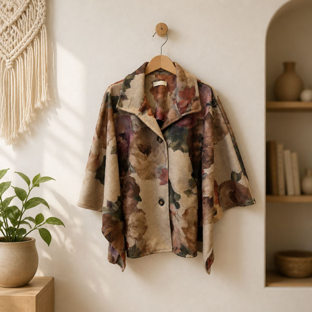 Kurze Blumenjacke