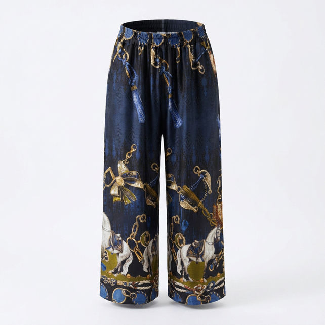 Palazzo-Hose mit Kordelzug