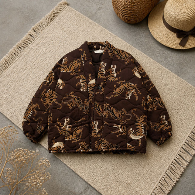 Steppjacke mit durchgehendem Muster