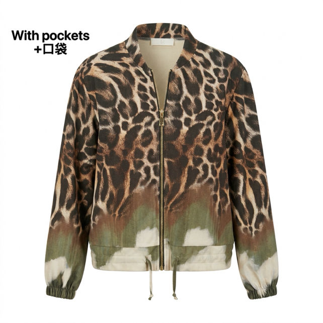 Bomberjacke mit Animal-Print