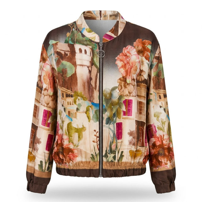 Bomberjacke mit Taillenbund