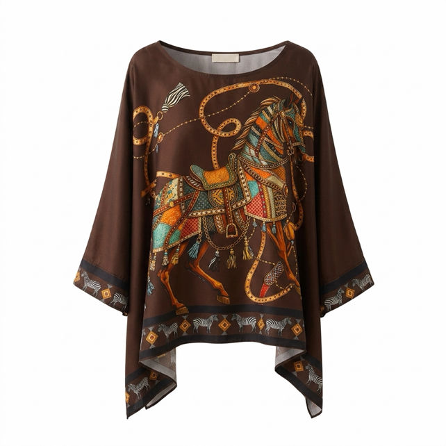 Oversize-Bluse mit Asymmetrie