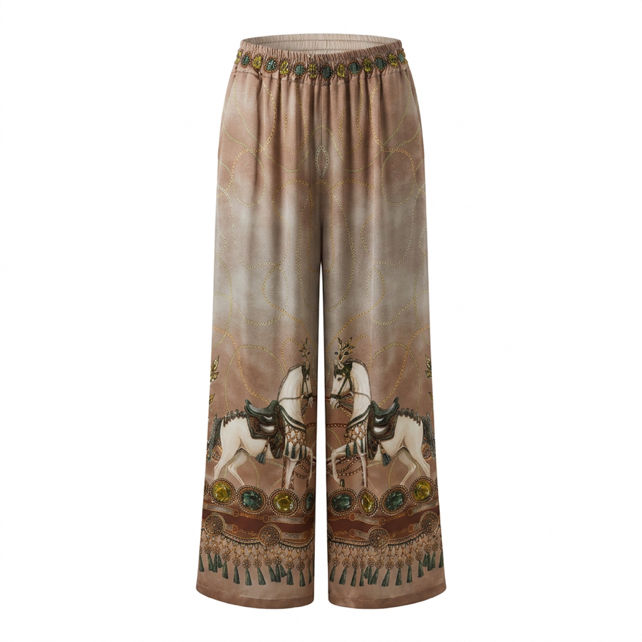 Weite Hosen mit Print