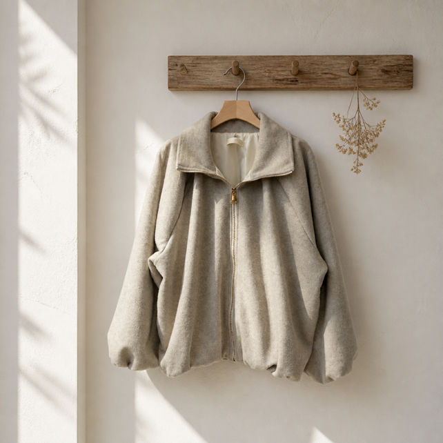 Oversize-Jacke mit Kragen