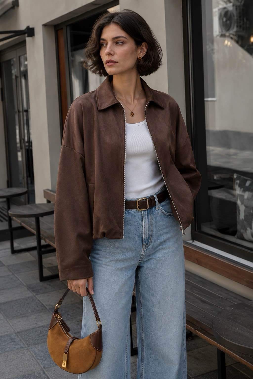 Oversize-Jacke mit Kragen