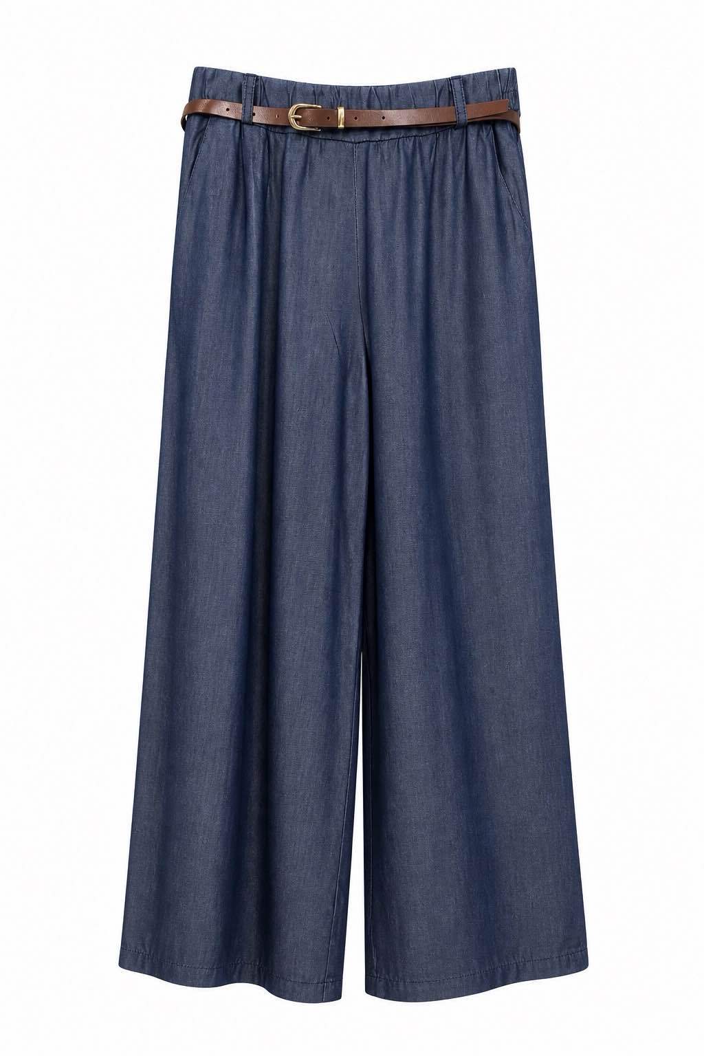 Weite Hose mit Falten