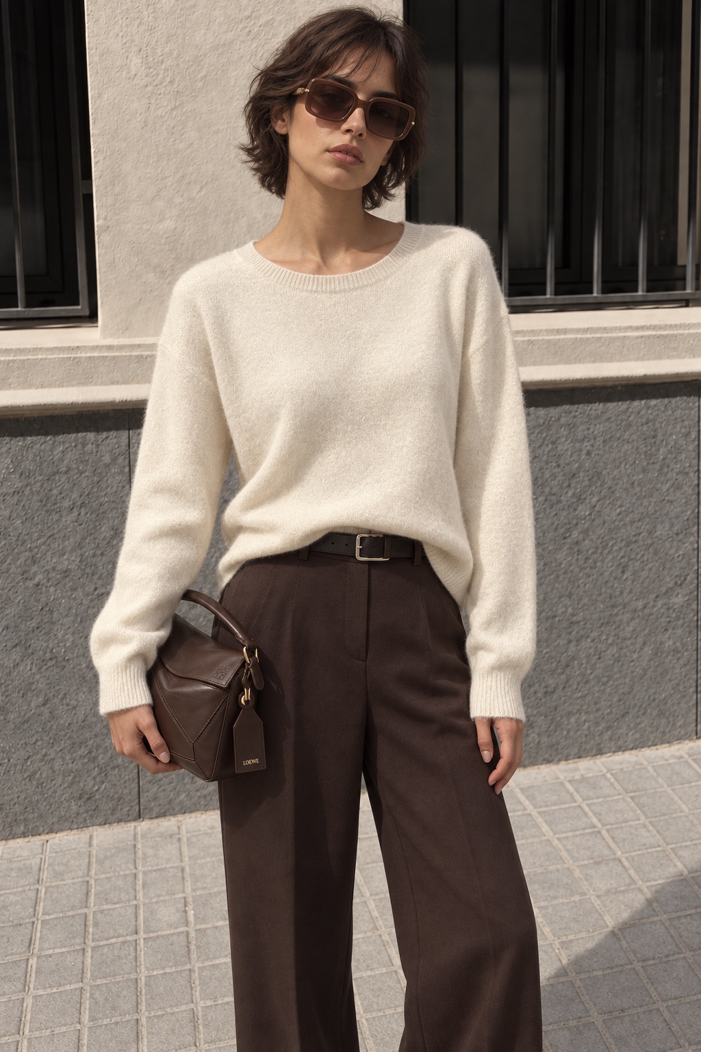Legerer Pullover mit Rundhalsausschnitt