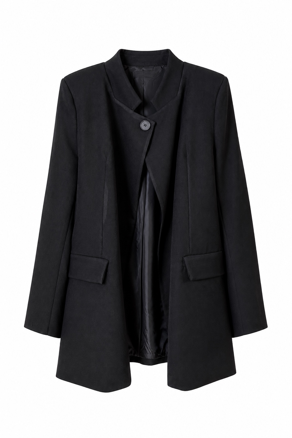 Longline-Blazer mit Stehkragen