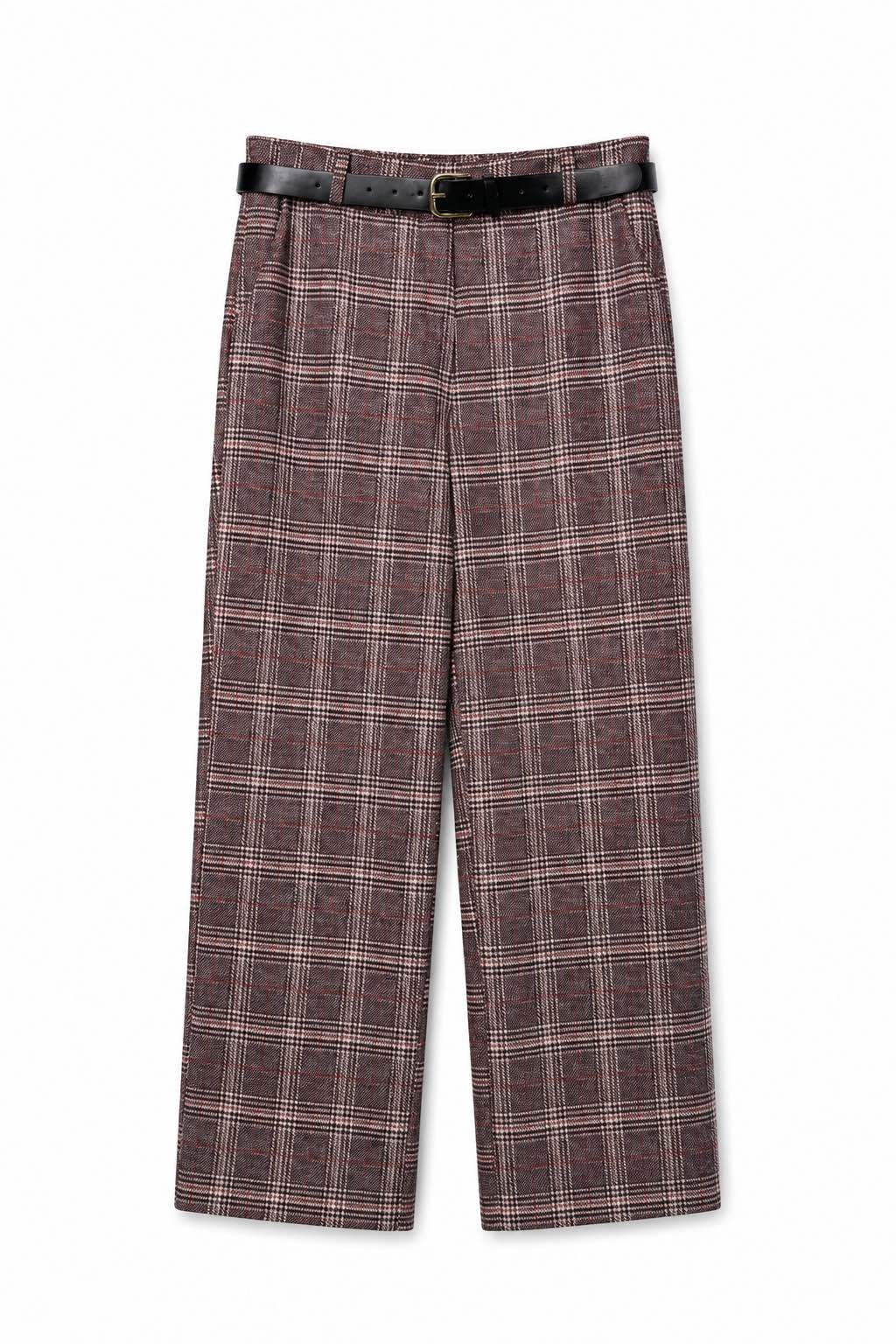 Weite karierte Hose