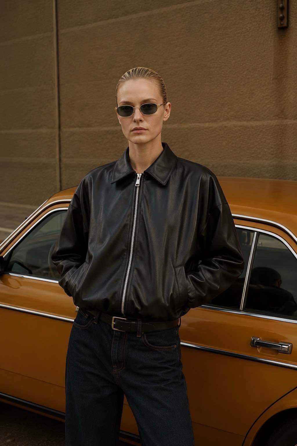 Oversize-Jacke mit Kordel im Saum