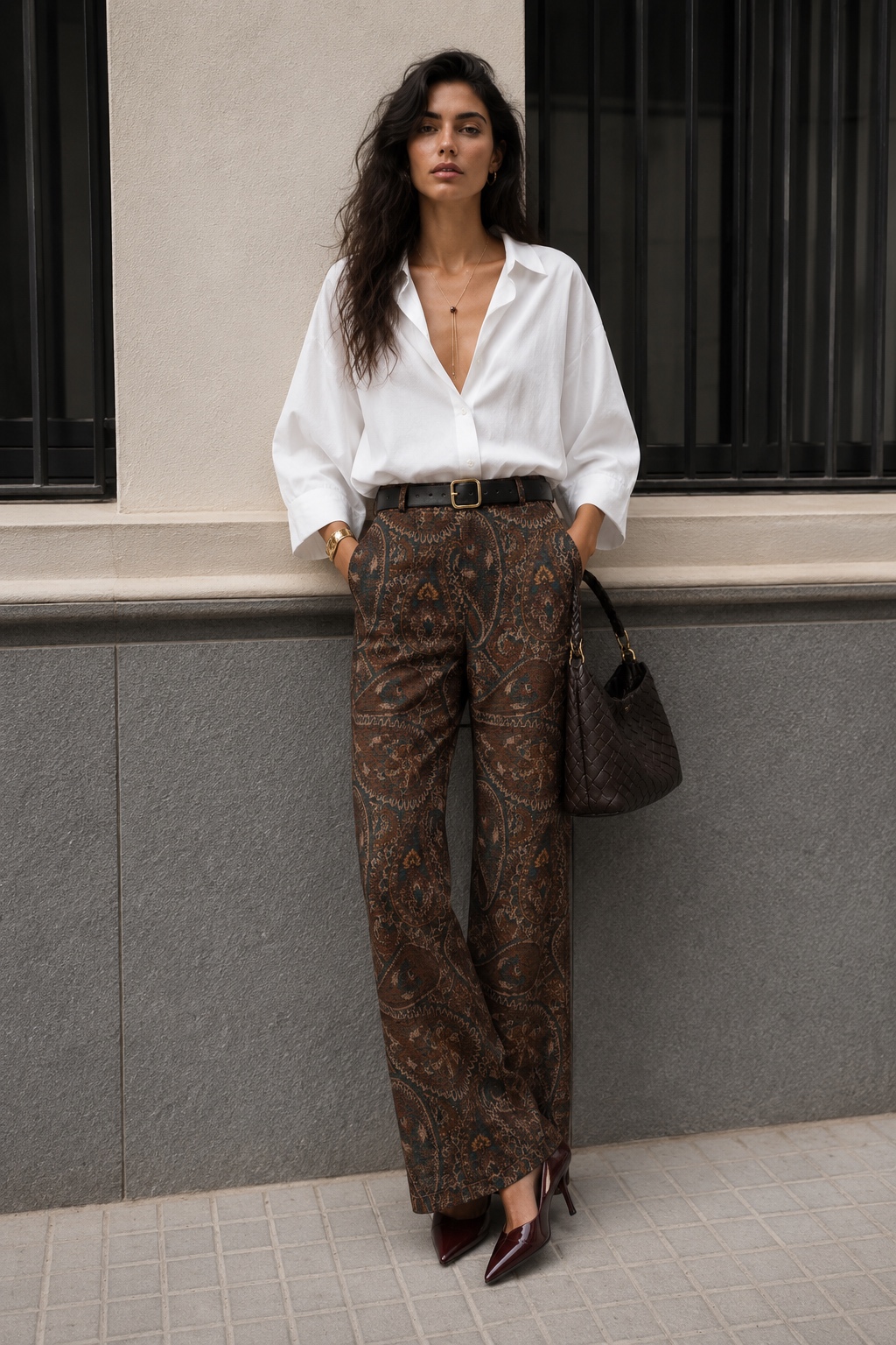 Paisley-Flared Hose