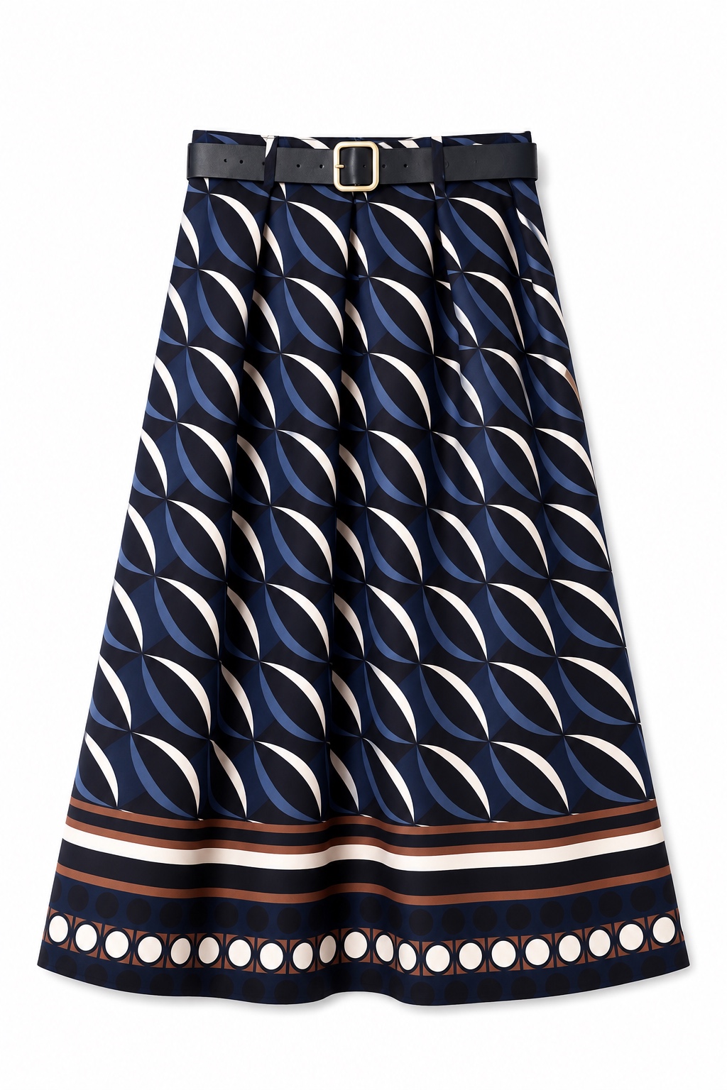 Plissierter A‑Line Maxi‑Rock