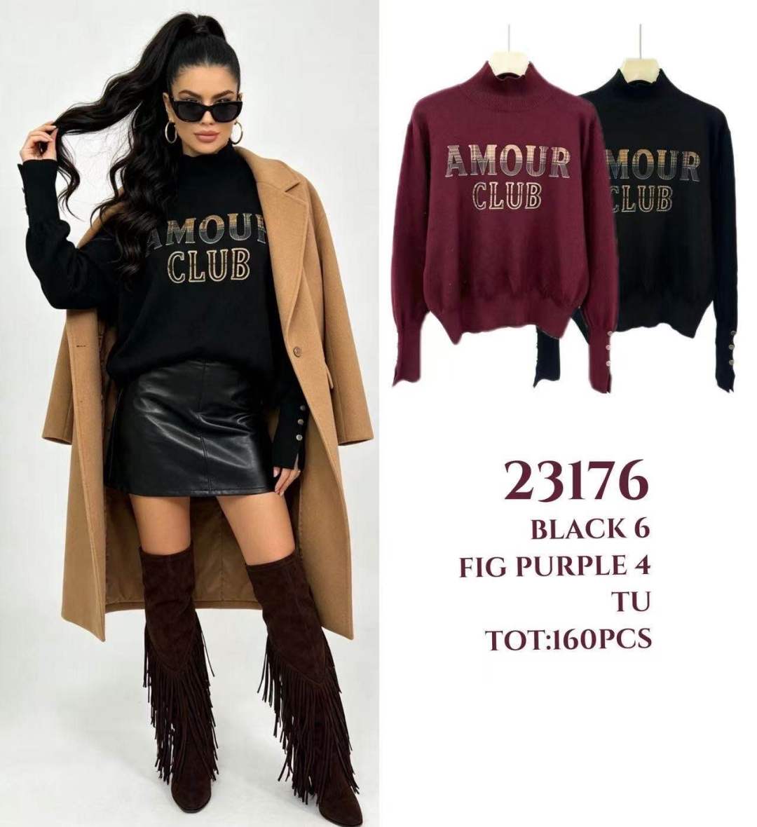 Pullover mit Halbturtleneck und Knöpfen
