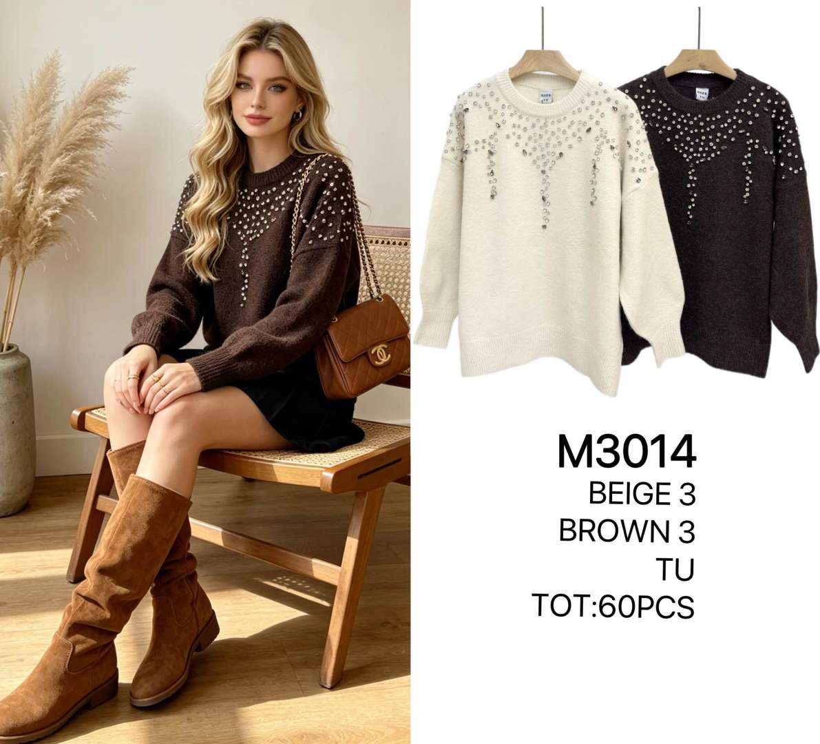 Pullover mit Nieten