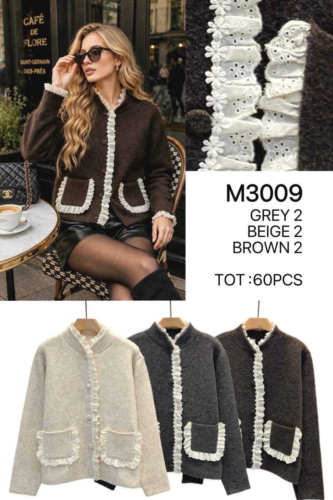 Gerader Cardigan mit Halbrollkragen