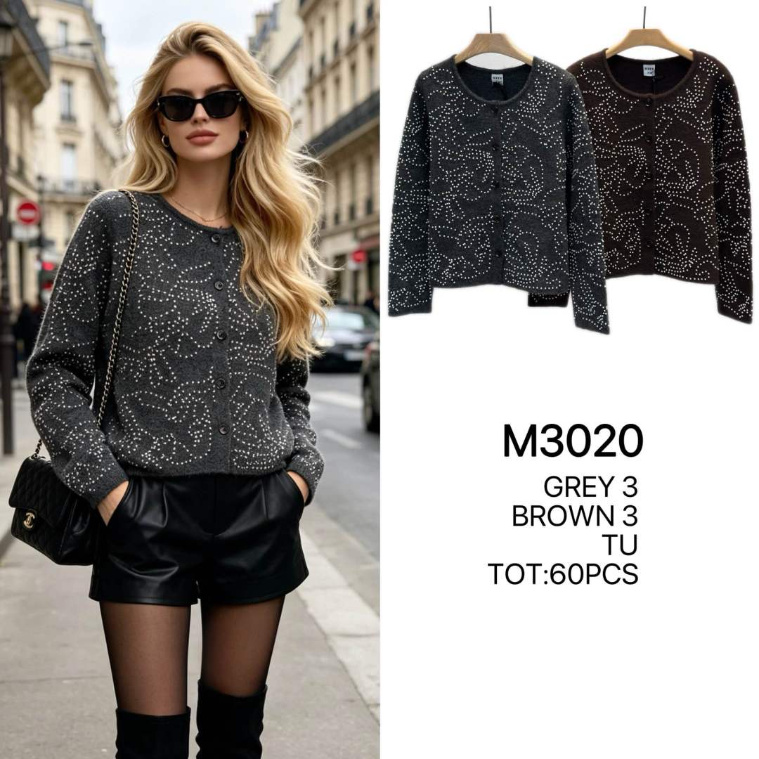 Cardigan mit Nieten