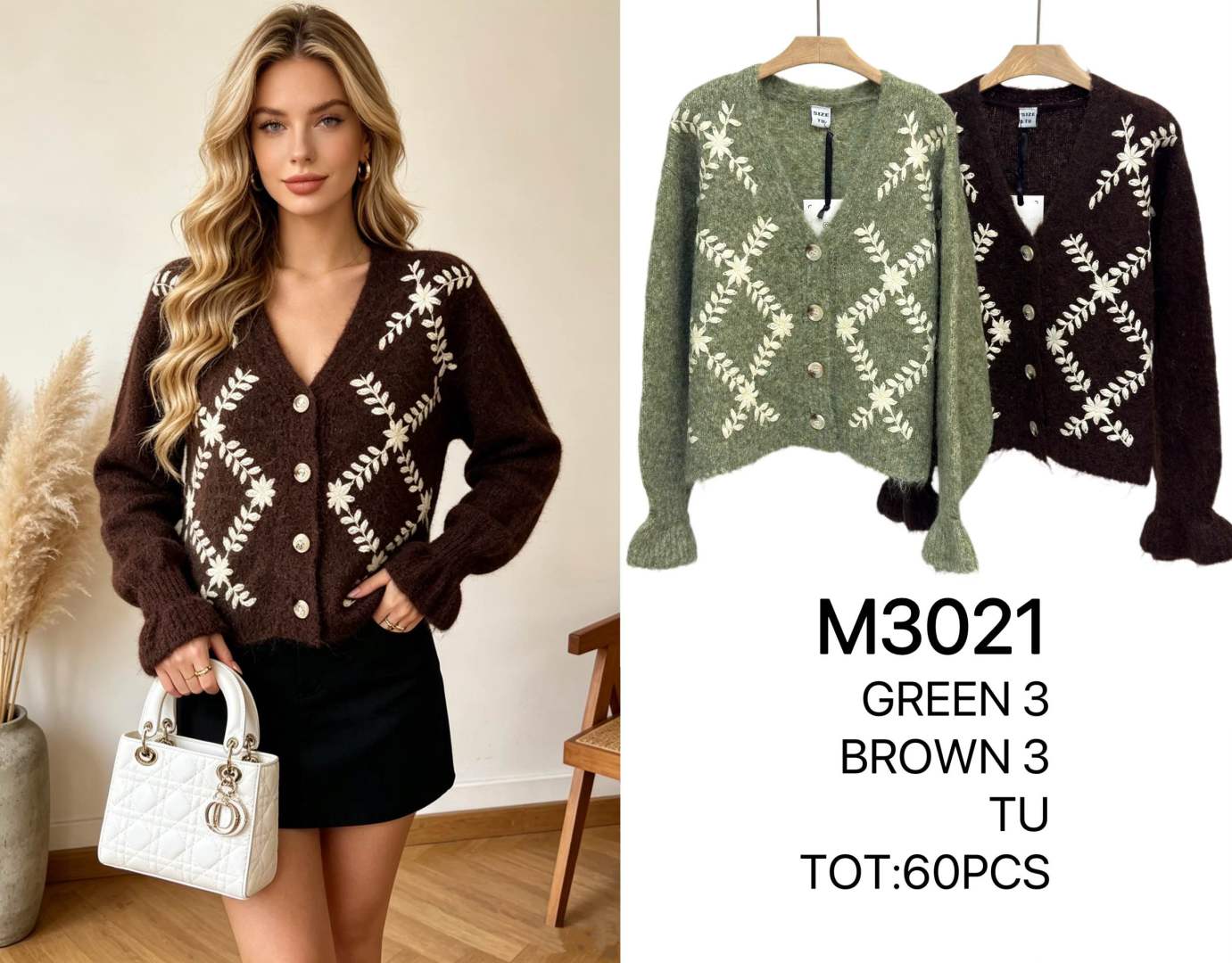 Cardigan mit Stickerei