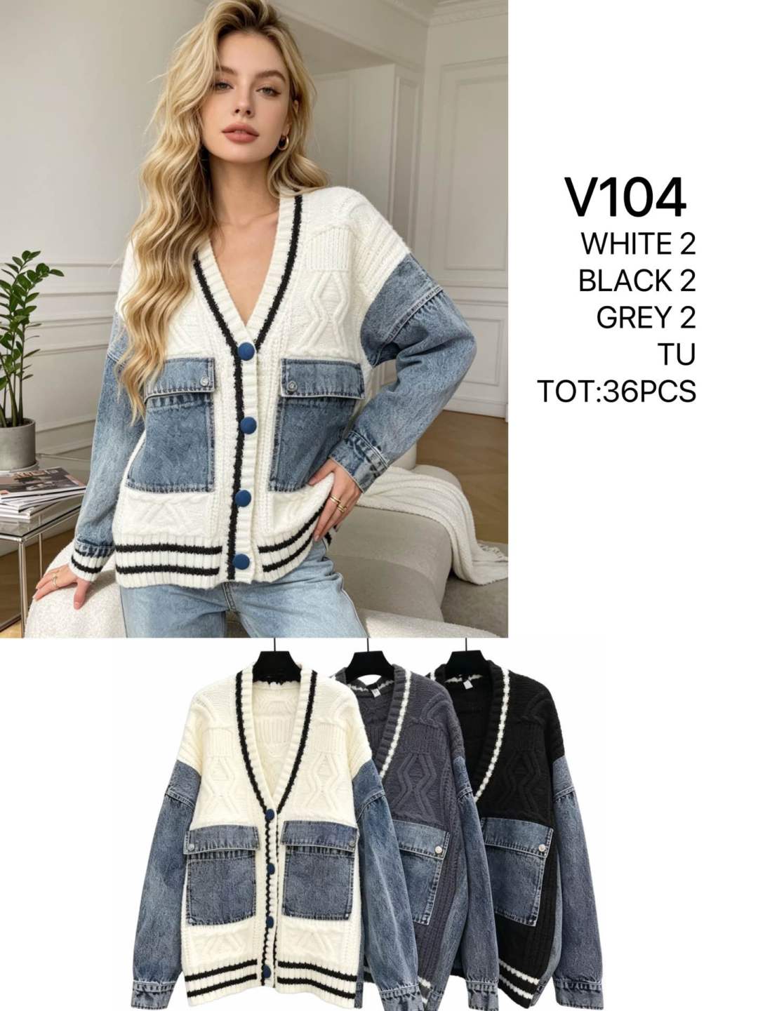 Lässiger Cardigan mit Taschen