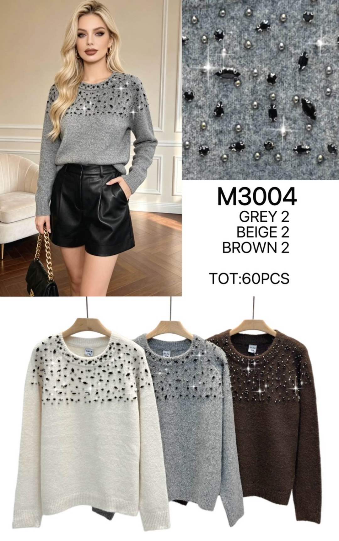 Pullover mit Nieten