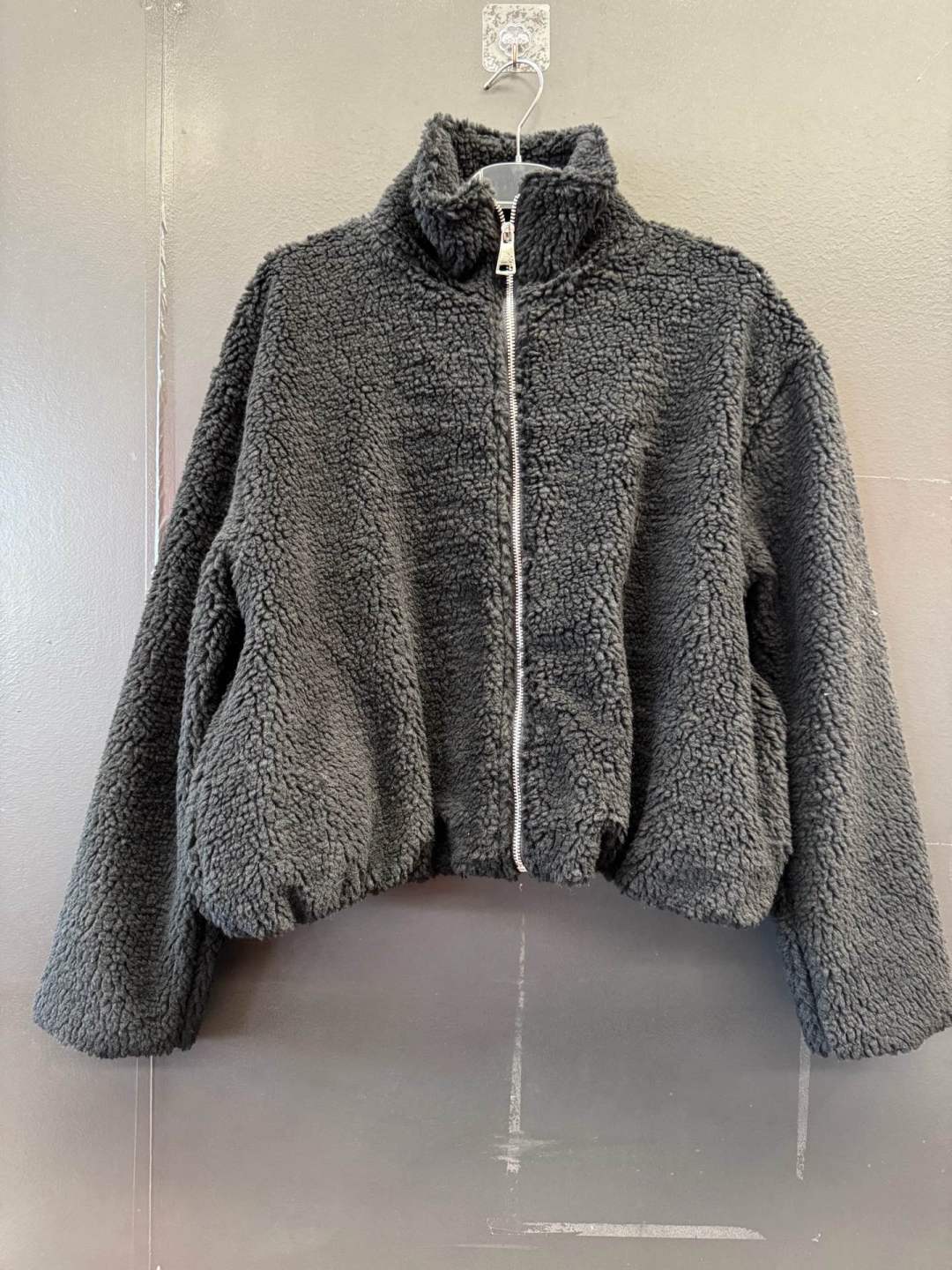 Oversize Jacke mit Schaffell-Optik