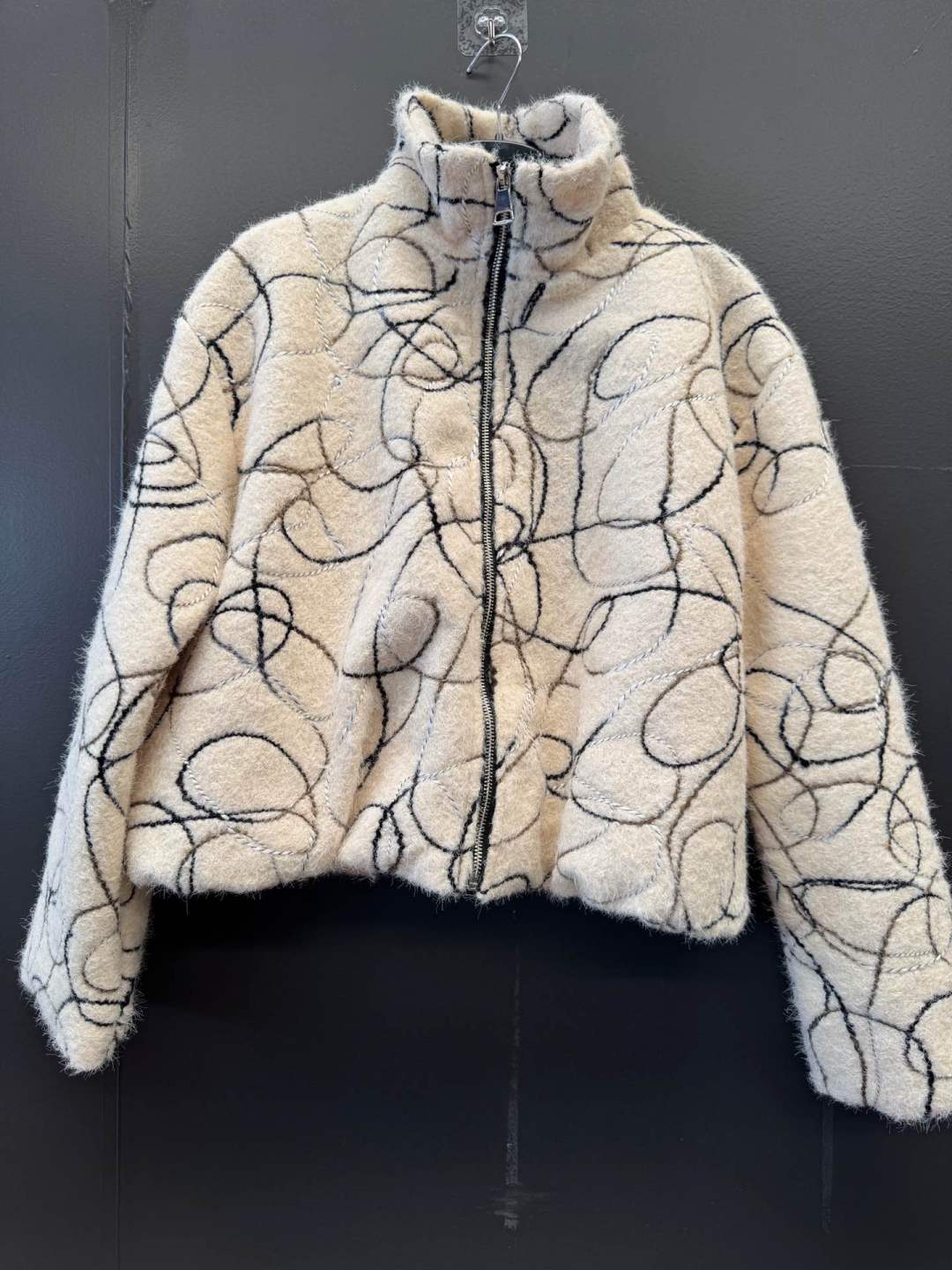 Kurzjacke mit halbem Rollkragen