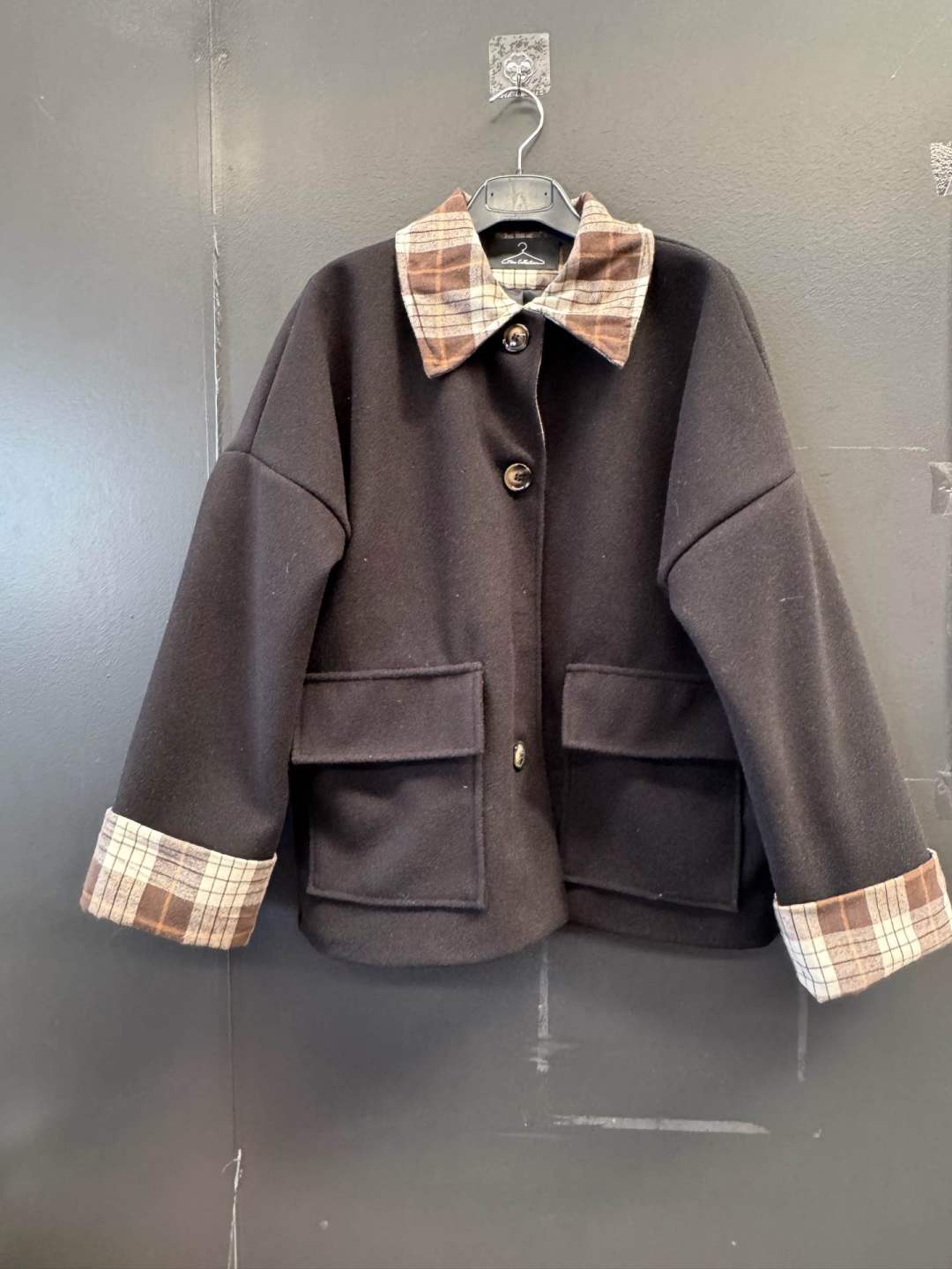 Oversize-Jacke mit Kragen