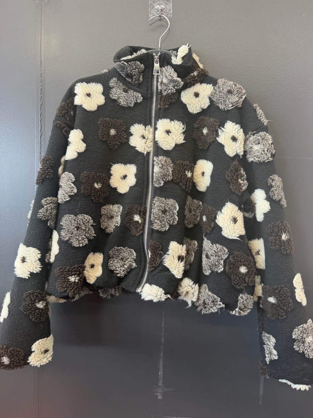 Teddy-Jacke mit Stehkragen