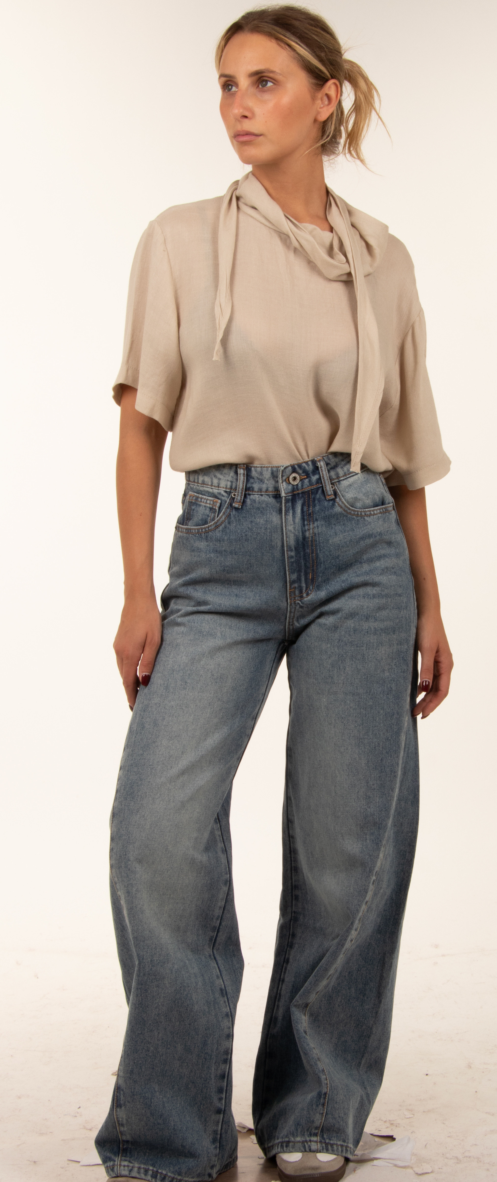 Jeans mit weitem Bein