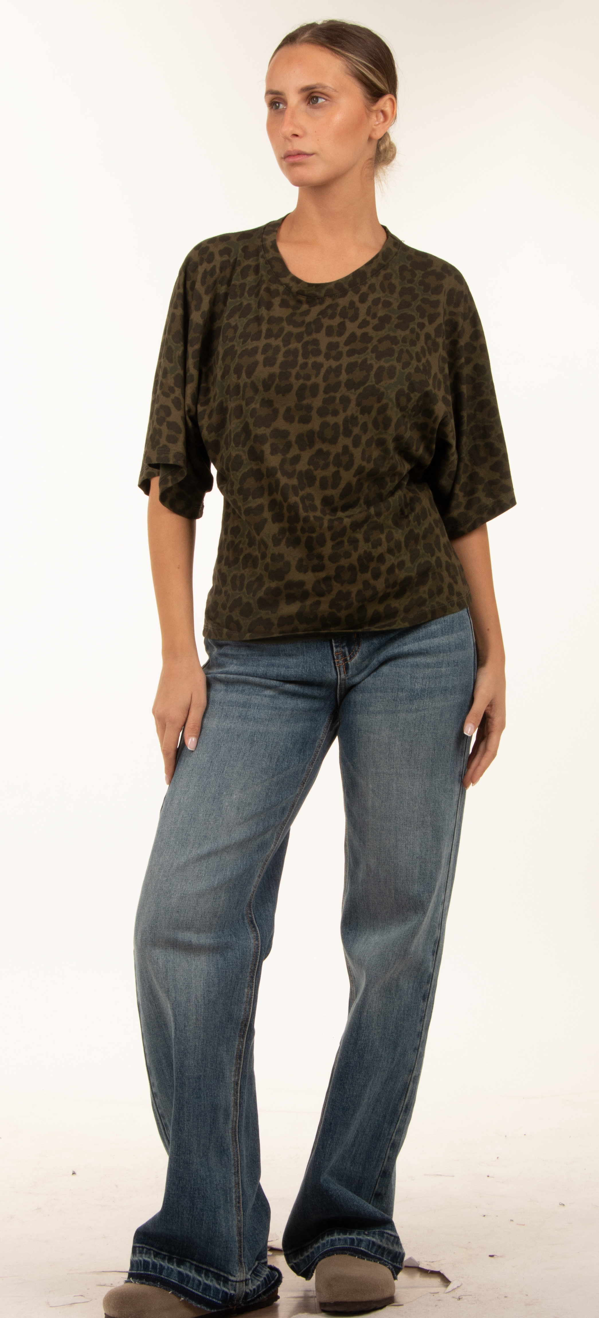 T-Shirt mit Leopardenmuster