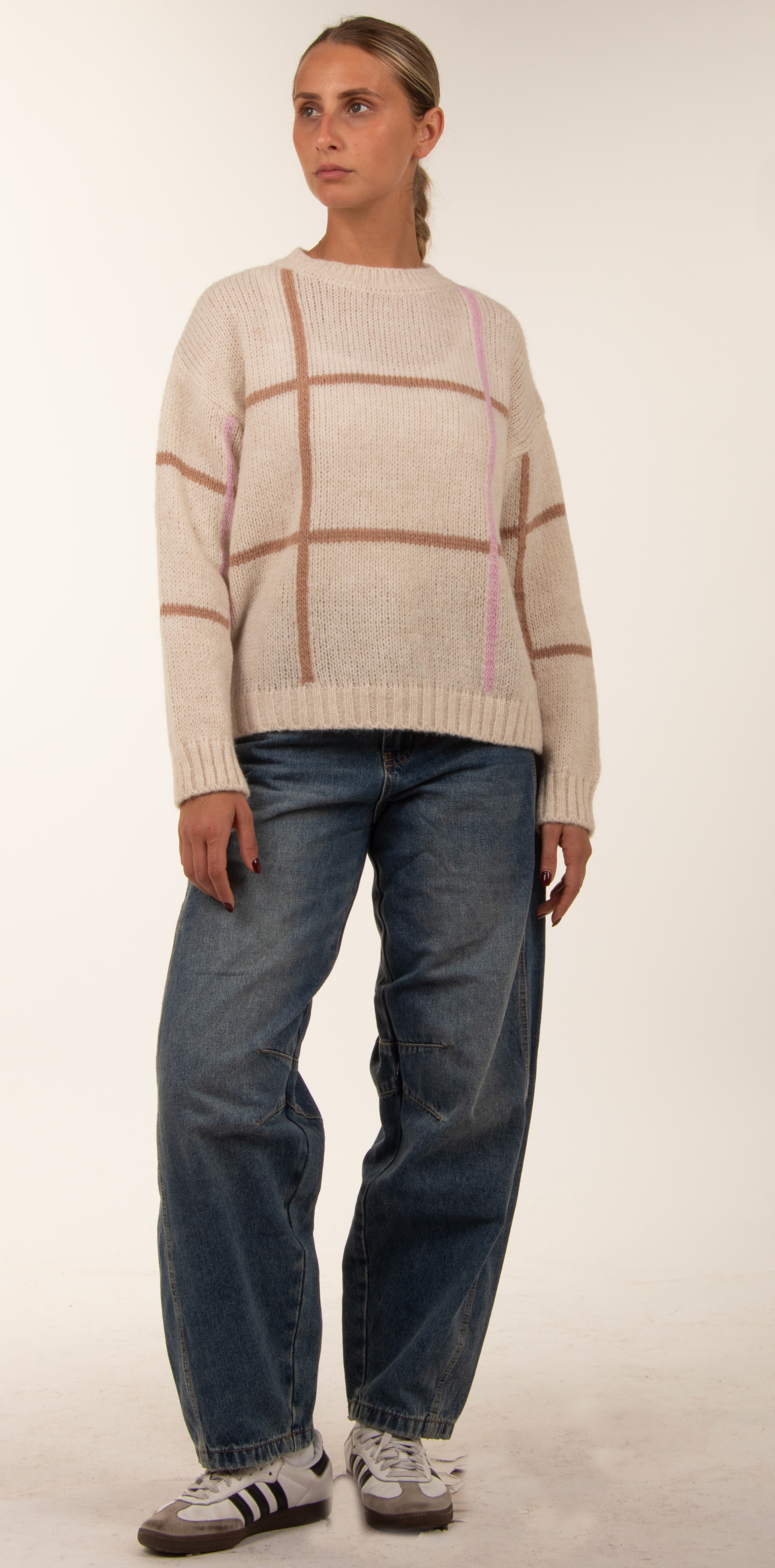 Pullover mit großem Karomuster