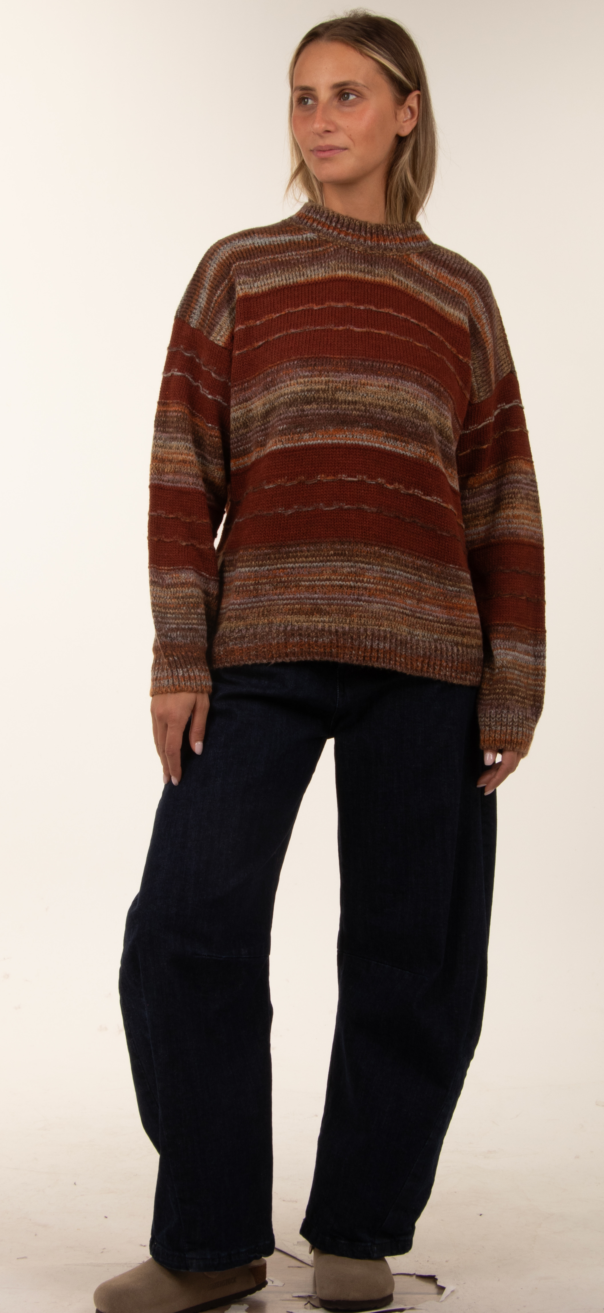 Lockerer Streifenpullover