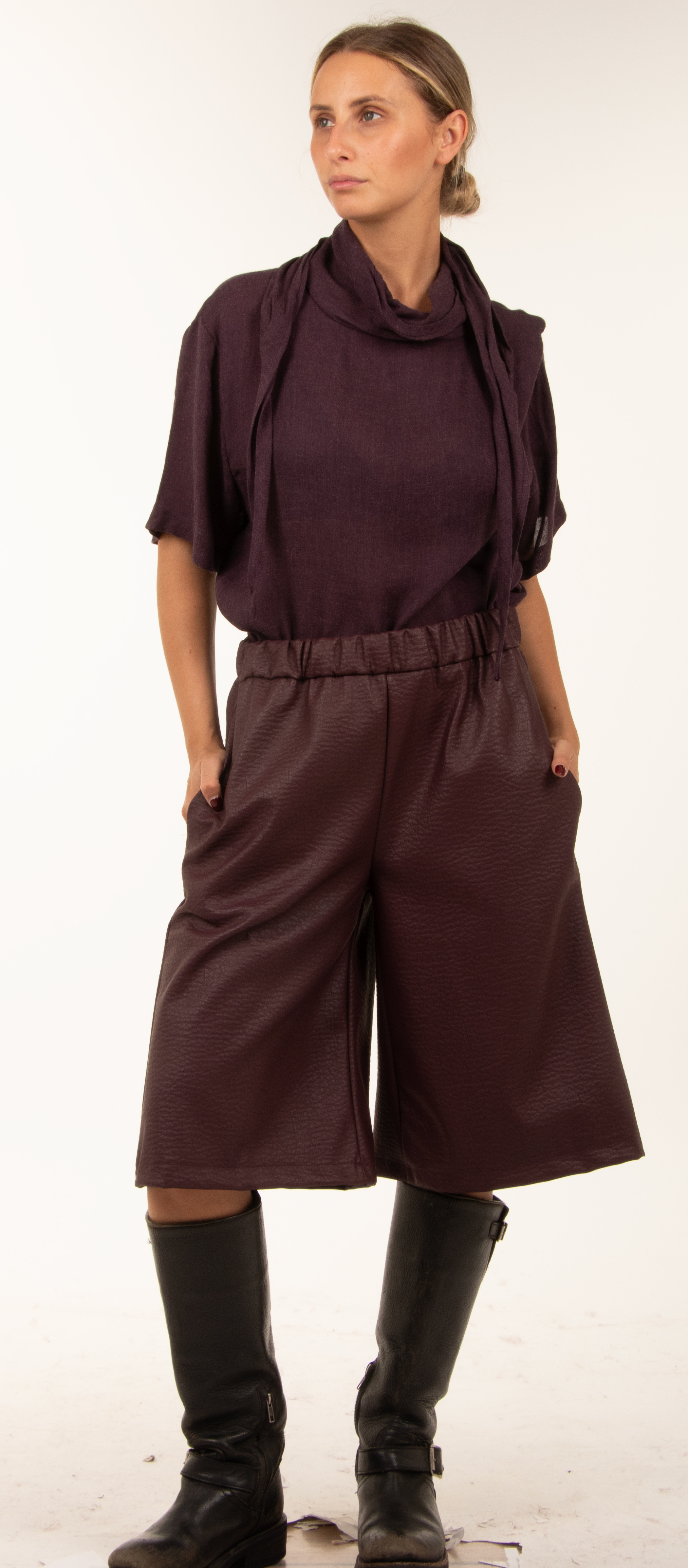 Culotte-Hose aus Kunstleder