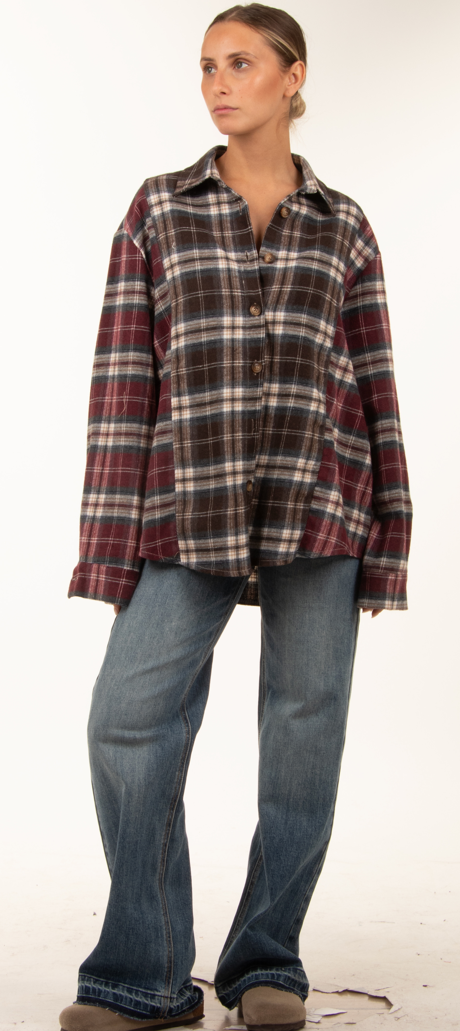 Oversize Kariertes Hemd