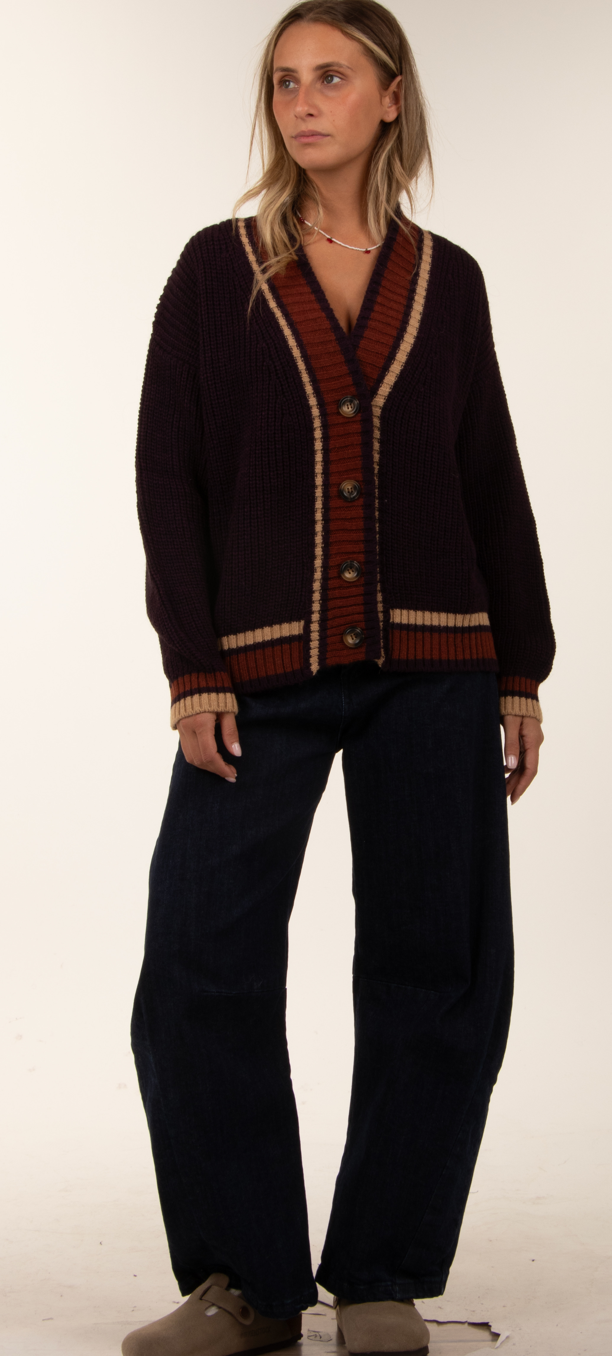 Cardigan mit Streifen